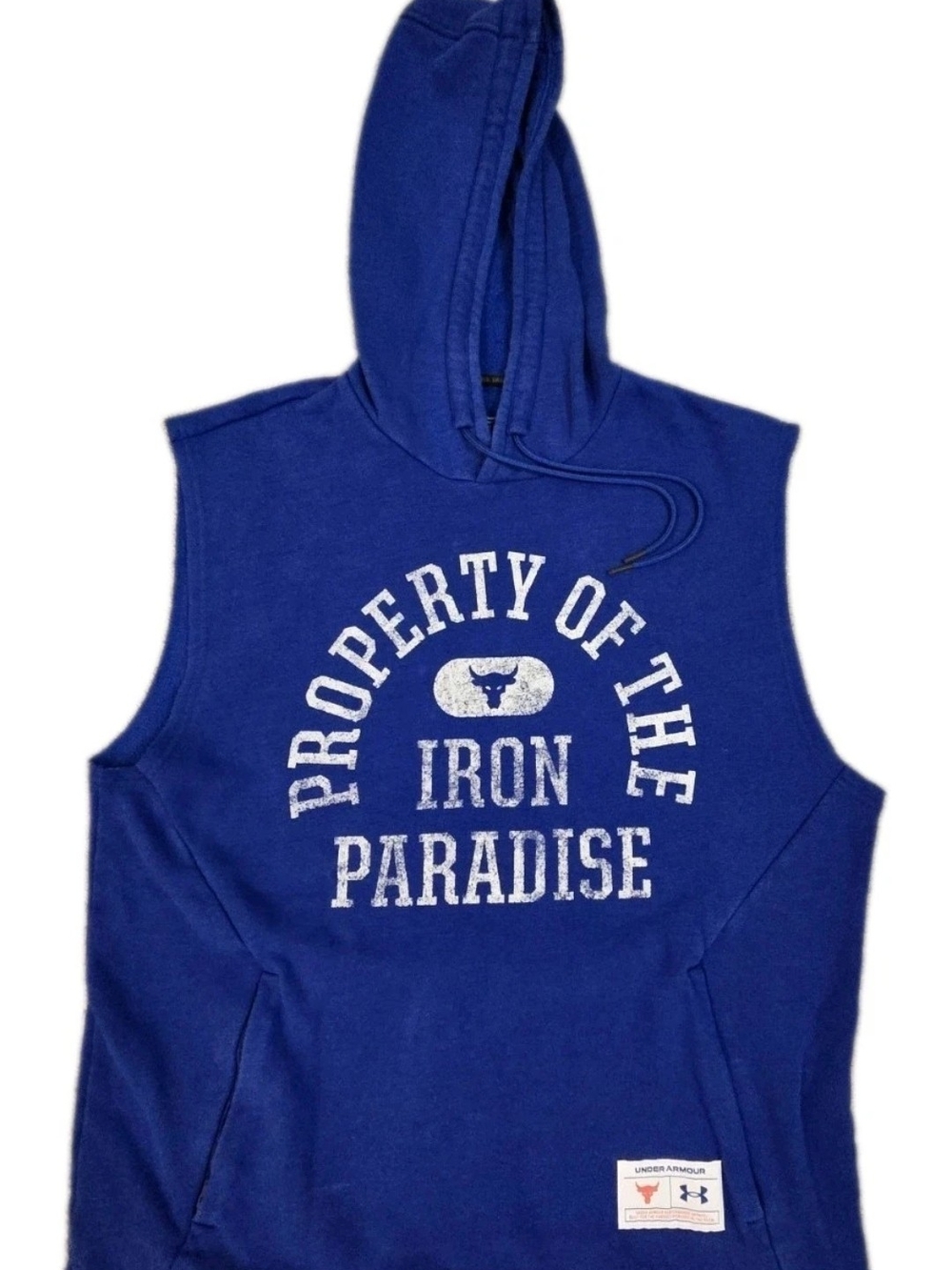Under Armour x Project Rock/Iron Paradise sleeveless workout hoodie L